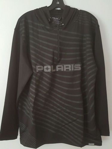 Polaris new oem mens slope hoodie, black, medium polaris
