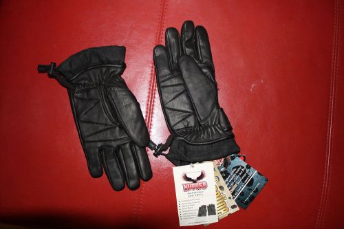 Leather motorcycle gloves