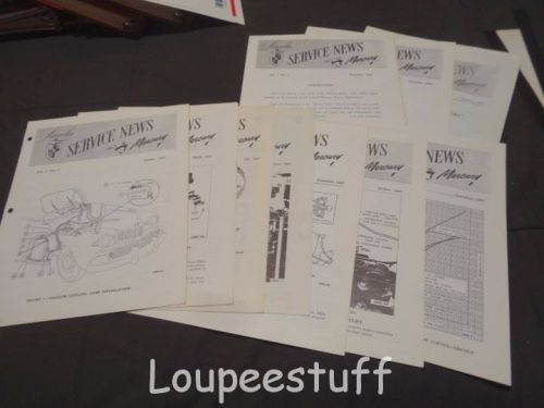 Lot (10) 1947 48 46 lincoln mercury service news bulletins j935