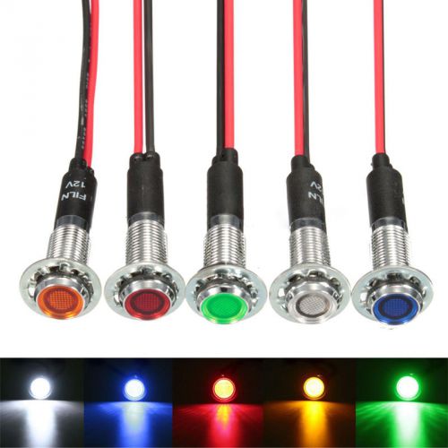 12v 16mm led dash pilot panel indicator warning light lamp car boat lorry truck