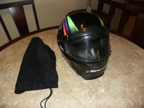 Excellent condition arctic cat full face lg snowmobile helmet w/lift up shield