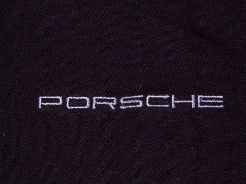Porsche design nos black long sleeved polo shirt. usa:size m = euro l. nibwt!