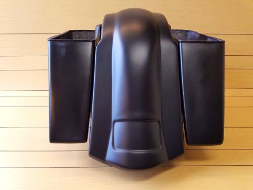 4&#034;stretched saddlebags no cut outs and rear fender for touring baggers 96-2013