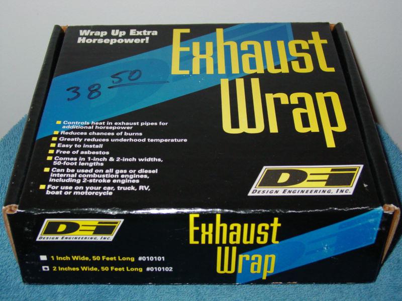 Design engineering 2" wide x 50' long heavy-duty high temperature exhaust wrap