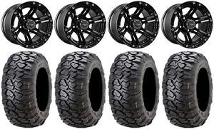 Madjax nitro black golf wheels 12&#034; 23x10-12 ultracross tires yamaha