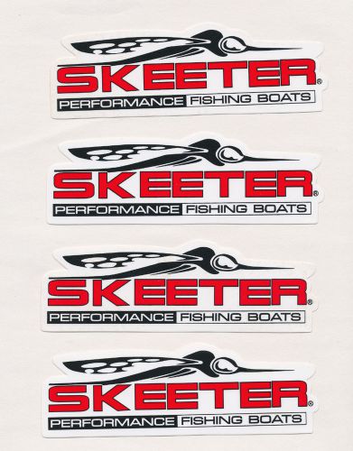 ( 4 ) skeeter performance fishing boats vinyl stickers 6&#034; x 2&#034;