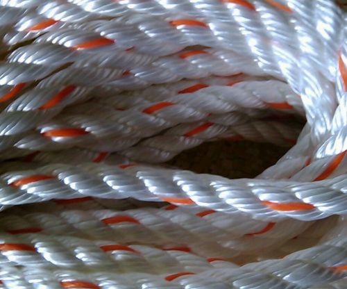New 100 feet of 3/4 inch 3 strand polyester combo rope-(arborist bull rope)