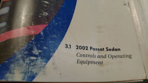 2002 volkswagen passat sedan owner&#039;s manual with inserts and oem cover