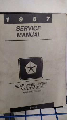1987 chrysler rear wheel drive van/wagon  factory service manual