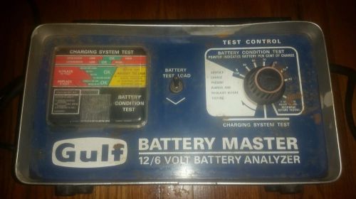 Gulf oil battery master 12/6 volt battery analyzer vintage automotive auto tool
