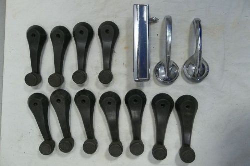 Vintage car door/window handles lot of 14 assorted plastic chrome ford