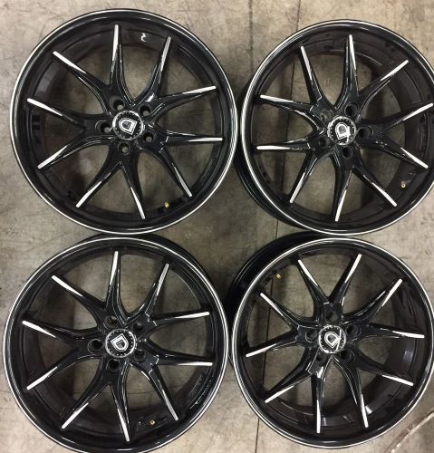 Lexani css-15 20&#034;x8.5&#034; black w/ machined tip wheels