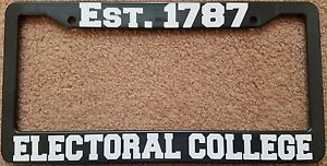 Electoral collage license plate frame