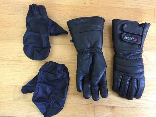 3m thinsulate black leather thermal insulation snowmobile/ski gloves men m $9 nr