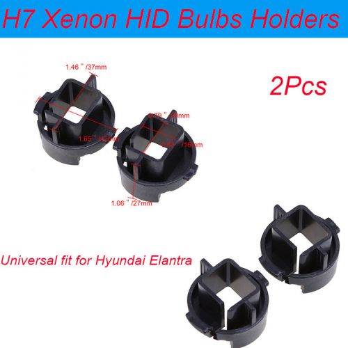 2x h7 hid headlamps xenon bulbs adapters holders for kia rio k5 hyundai elantra#
