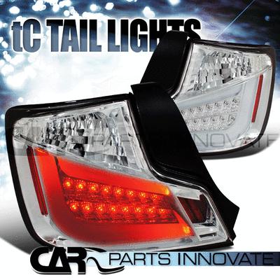 2011-2013 scion tc led light bar chrome tail lights brake lamps