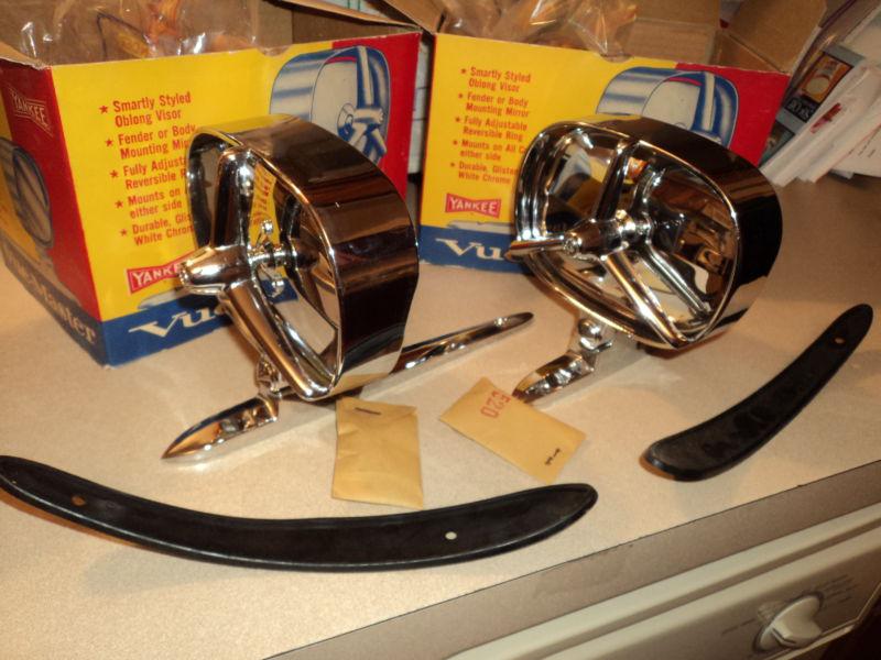 2 nos yankee vue-master  mirror pontiac chevy buick olds 50 51 52 53 54 55 56 57