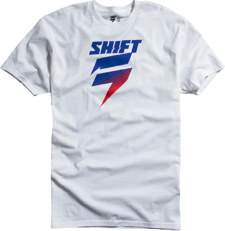Shift satellite white tee shirt  motocross t-shirt mx 2014 blue