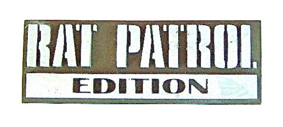 Jeep badge, rat patrol edition, olive drab, 50% aluminium resin