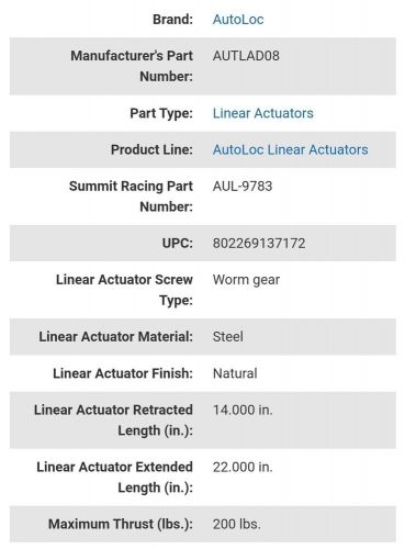 Auto-Loc AUTLAD08 Heavy Duty 12 V 8" Adjustable Linear Actuator Remotes READ, US $249.99, image 15