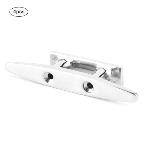 4Pcs 100mm/3.9in Stainless Steel Boat Dock Deck Mooring Rope Cleat Accessory, US $26.88, image 2
