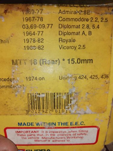 Orig./type,nos front brake pads for mercedes models '68-'76(incl.w108,112)