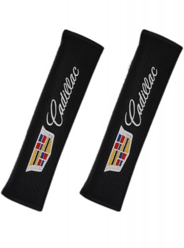 2PCS Carbon Look Embroidery Logo Seat Belt Cover Shoulder Pads For CADILLAC New, US $12.49, image 8