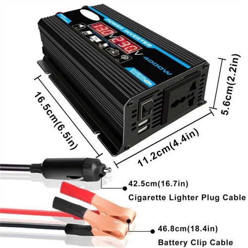 Durable Car Car Power Inverter Car Accessories 4000W DC 12V To AC 220V, US $52.54, image 15