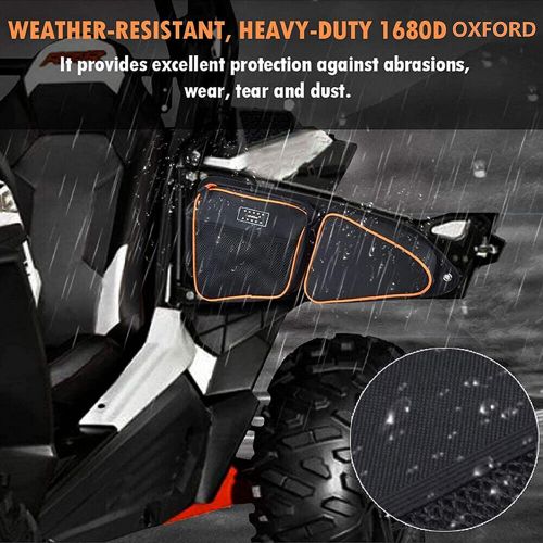 Utv front side door bags w/ knee pad for polaris rzr xp 4 1000 rzr 900 turbo utv