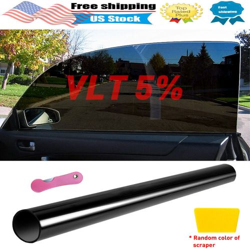 HOME CAR OFFICE TINTING WINDOW TINT FILM KIT DARK BLACK VLT 5% ANTI-UV 3M x 50CM, US $11.39, image 12