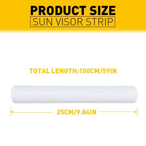 Sun White Visor Strip Windshield Banner Vinyl Long Lasting Premium Blank Decal, US $10.99, image 5