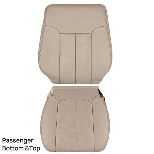 For Ford F150 2009-2014 Driver Passenger PERFORATED Seat Cover Top & Bottom Tan, US $76.99, image 7