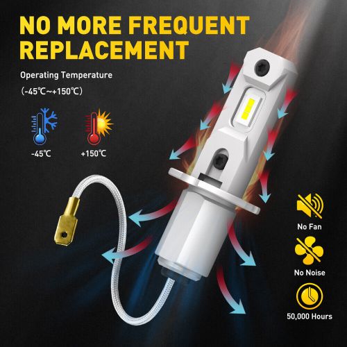 2PCS AUXITO H3 White Xenon 6500K High Power LED Fog Light Driving Bulb DRL Lamps, US $24.99, image 12