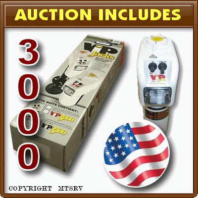 Barker white vip 3000 lb rated electric power tongue jack 18" stroke usa made -z