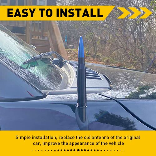 50 cal car bullet antenna heavy gauge cnc machined billet short for ford f150 us