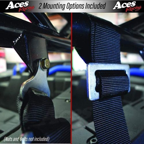 Racing 5 Point Harness With 2 Inch Padding Black New Open Box-Aces, US $39.87, image 3
