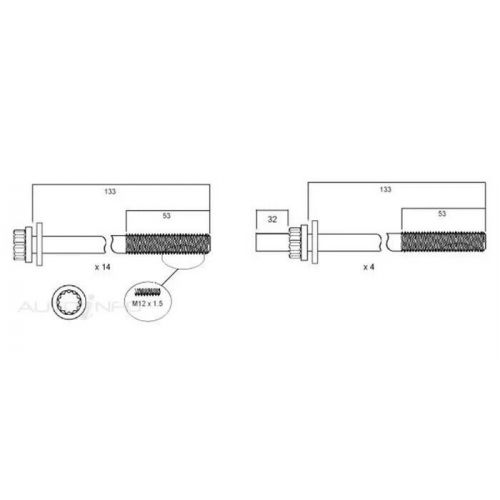 Permaseal Head Bolt Set For Nissan Patrol GU ZD30 3.0L CRD 2007-2017, AU $92.80, image 5
