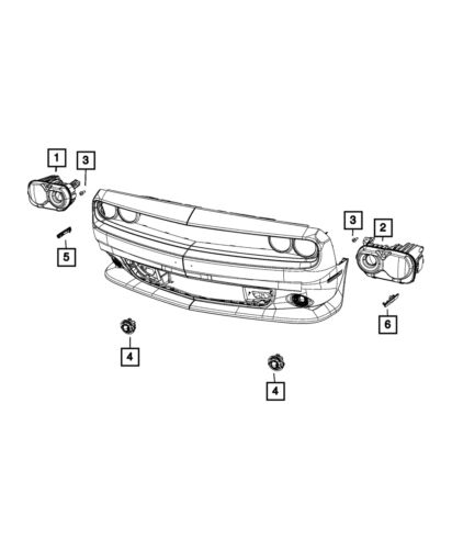 Genuine mopar headlamp right 68323330ad