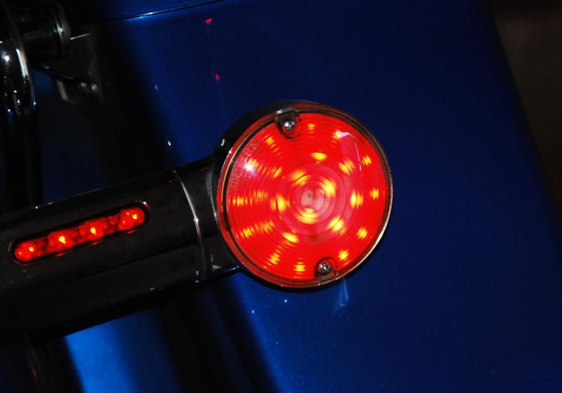 Red led bulb harley touring rear turn signal road king glide electra ultra 1156