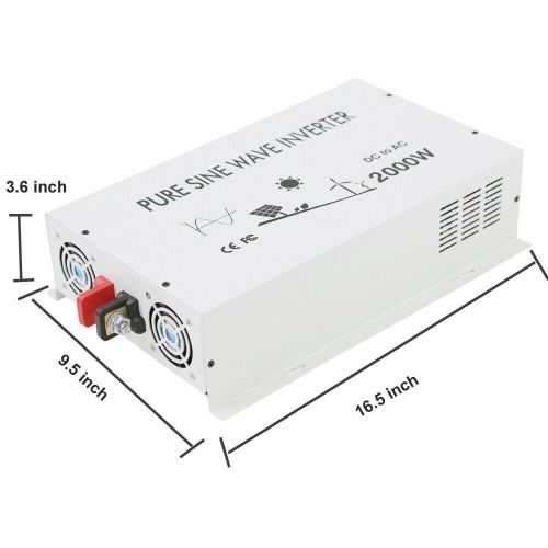 12V to 110V Pure Sine Wave Inverter Power Converter 2000W Truck Motor Camp Car, US $284.05, image 5