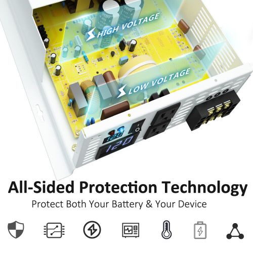 12V to 110V Pure Sine Wave Inverter Power Converter 2000W Truck Motor Camp Car, US $284.05, image 7