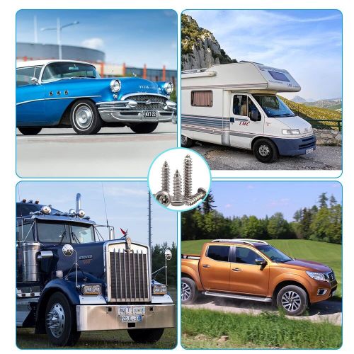 Anti Theft License Plate Screw Kit Tamper Proof Screws Car Silver, US $11.83, image 2