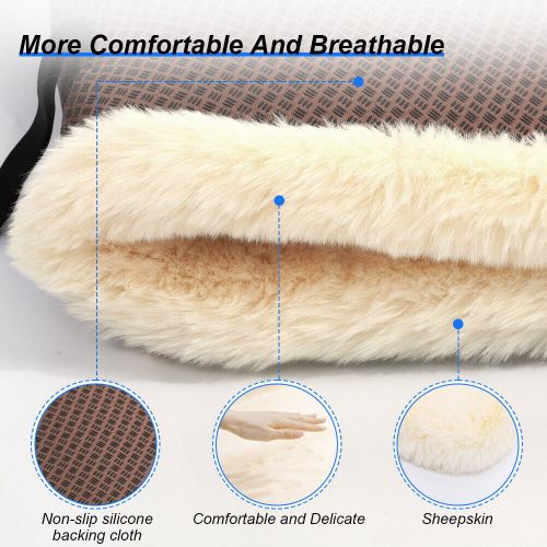 Simulation Sheepskin Car Seat Cover Cushion Mat Wool Front/Rear For Jeep, US $59.99, image 9
