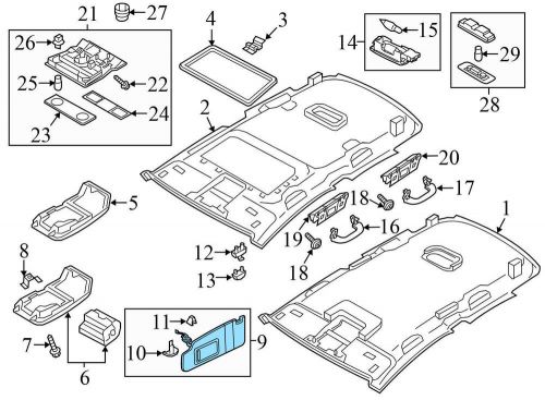 2016-2022 VW PASSAT - LEFT SUN Visor / Mirror 561857551AK, US $59.99, image 3