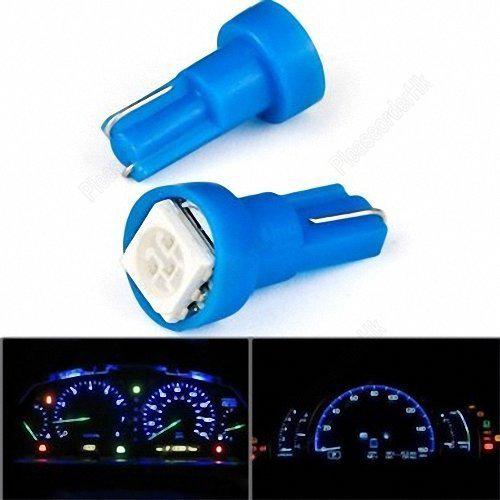 10pcs t5 57 37 5050 smd car auto interior dashboard light bulb blue high quality