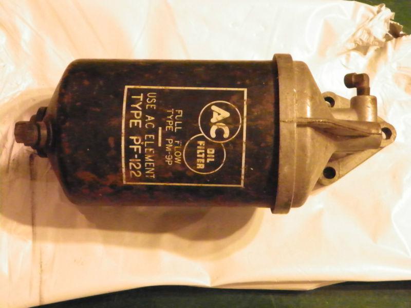 1955-1957 pontiac v-8 oil filter canister assembly (nos never used)