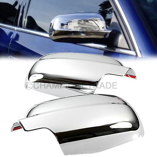 Triple chrome side mirrors cover trims for vw golf bora polo mk4 passat b5 1999