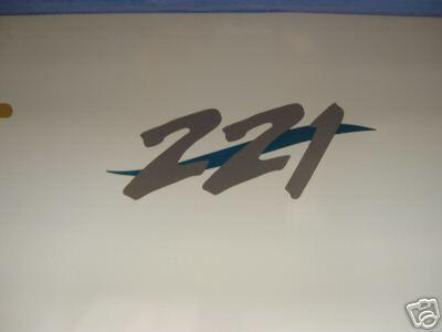 Set 221 liberator four winns marine decal boat sticker graphic 9.5x3.5 gr/tl