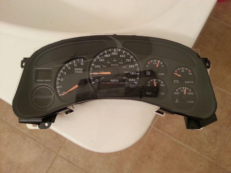 1999-2002 chevy silverado 1500 instrument cluster with good stepper motors/bulbs