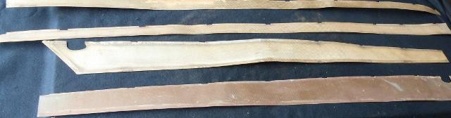 1957 57 ford fairlane 500 2 dr hardtop gold side trim molding 292 312 y-block